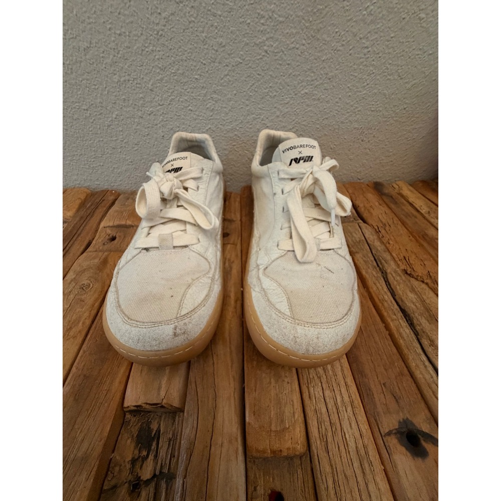 Vivobarefoot x IANM Sneakers Size M42 Cream Canvas Gum Sole Barefoot Shoes